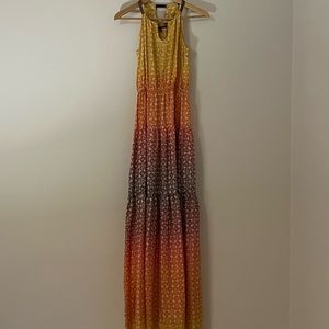 Cynthia Steffe 100% silk maxi dress.